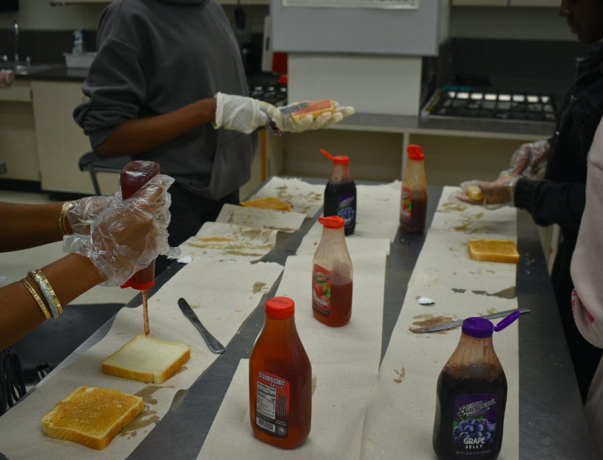Sandwiches being packed